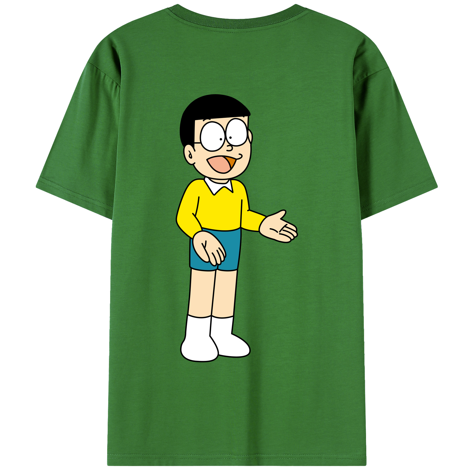（画像用） ドラえもん 野比 のび太 Doraemon Nobita Nobi レディース半袖Tシャツ(バックプリント)